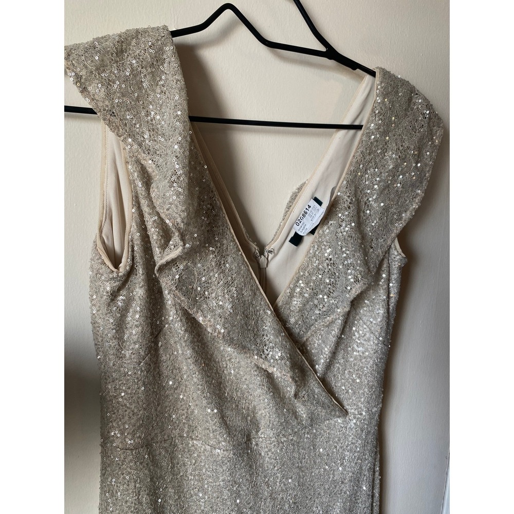 Lauren Ralph Lauren Sequin Gown Formal Dress Sleeveless Evening Party size 2 - Picture 3 of 9